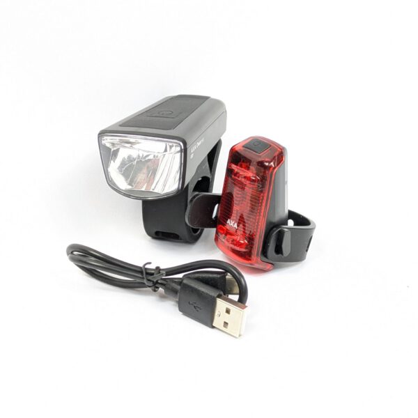 Scheinwerfer Set AXA "DWN50/Signal LED USB 50Lux"